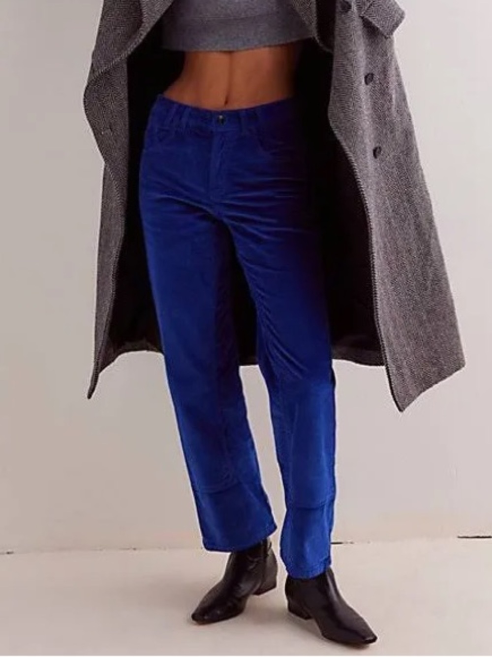 NWT FREE PEOPLE WE THE FREE Risk Taker Cord Jeans | Limoges/Blue MSRP $128